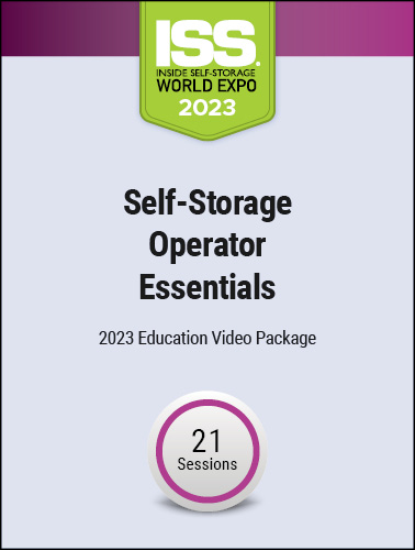 Self-Storage Operator Essentials 2023 Education Video Package